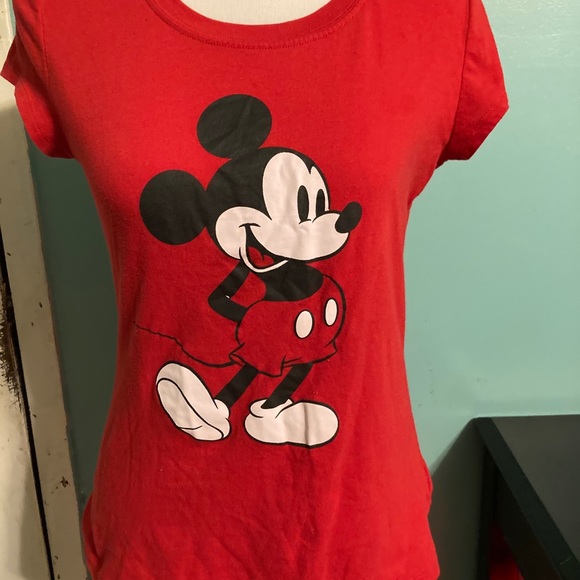 Disney Tops - Red Mickey Mouse
